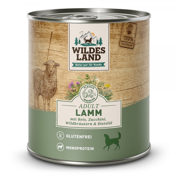 Wildes Land Lamm mit Reis und Zucchini 800g